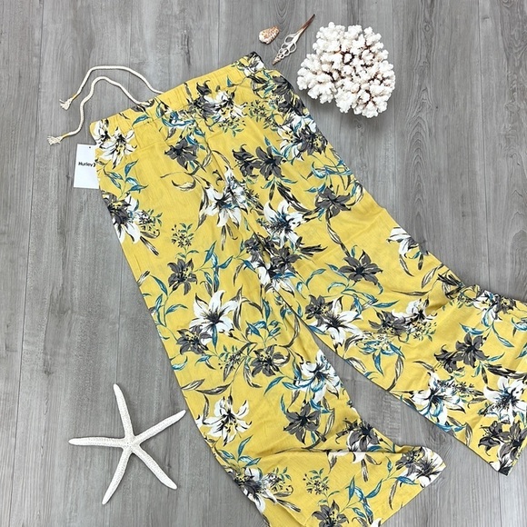 🔆HURLEY🔆SOLANA WIDE LEG BEACH PANTS - Picture 11 of 12